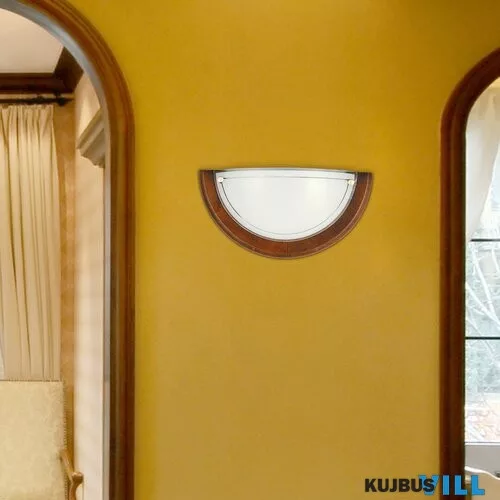 RÁBALUX 5407 Fa Ufo falikarD30 E27 60W tölgy opál