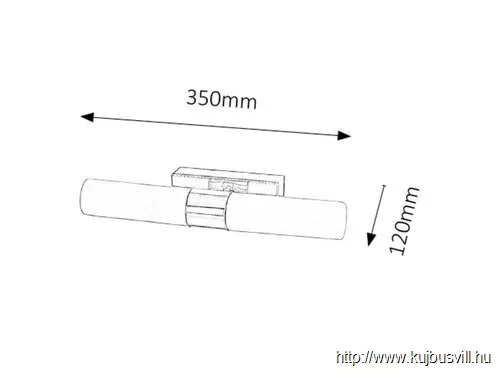 RÁBALUX 5750 Jim fürdőfalikar beép.LED 2X4W,króm,IP44