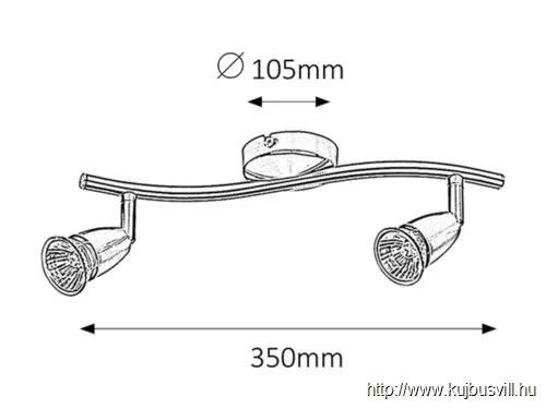 KIFUTÓ RÁBALUX 5996 Norman 2-es szpot bronz ff nélkül