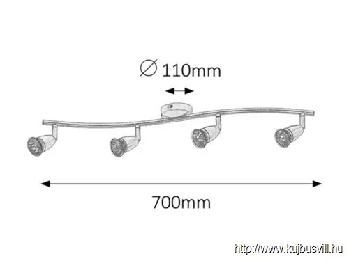 KIFUTÓ RÁBALUX 5998 Norman 4-es szpot bronz ff nélkül