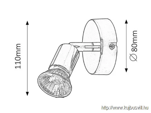 RÁBALUX 6045 Norton 1-es szpot króm ff nélkül