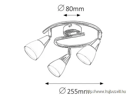 RÁBALUX 6769 Nicolette 3-as szpot E14 3x40W króm/feh