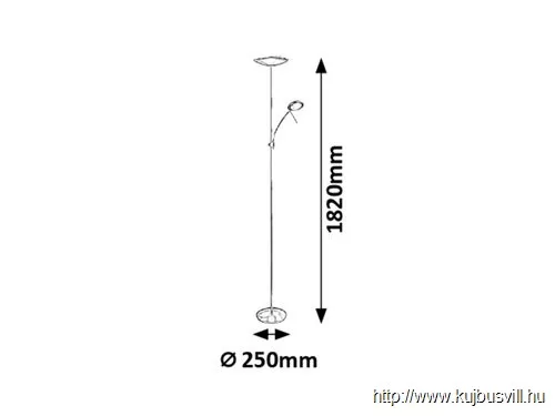 RÁBALUX 7006 Vlasta álló,LED 18+5W,3000K,szatin króm