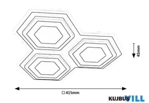 RÁBALUX 71115 Bitsi,belt.menny. LED72W, L43cm, fekete