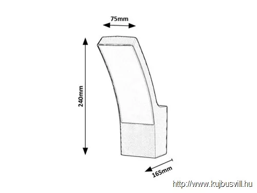RÁBALUX 7504 Palanga,kül.fali,LED 12W 800lm,24x16cm