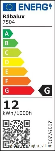 RÁBALUX 7504 Palanga,kül.fali,LED 12W 800lm,24x16cm
