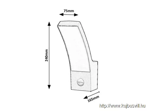 RÁBALUX 7505 Palanga,kül.fali,SZENZOR,LED 12W 800lm