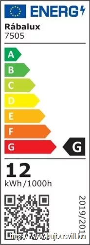 RÁBALUX 7505 Palanga,kül.fali,SZENZOR,LED 12W 800lm