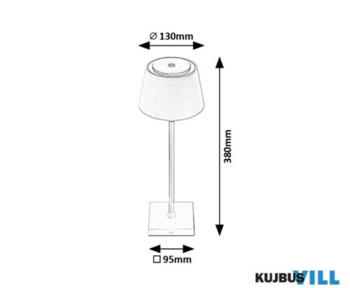 RÁBALUX 76013 Taena,belt.asztali, LED4W, H38cm, ezüst