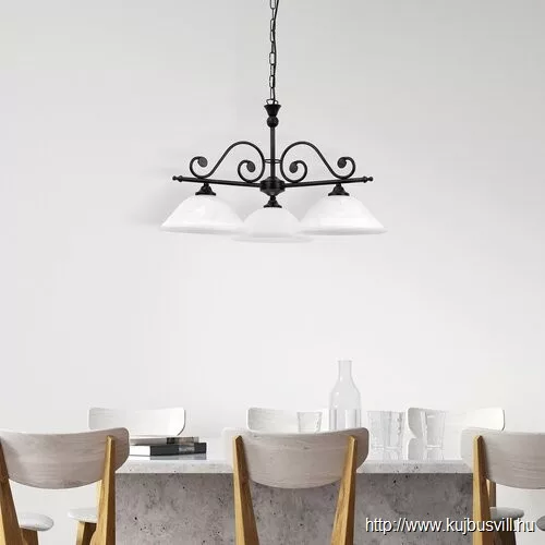 RÁBALUX 7773 Dorothea 3 ágú függ. E27 3x60W m. fekete