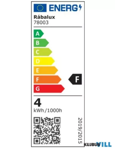 RÁBALUX 78003 Greg,belt.pultmeg. LED4W, L31cm, fekete