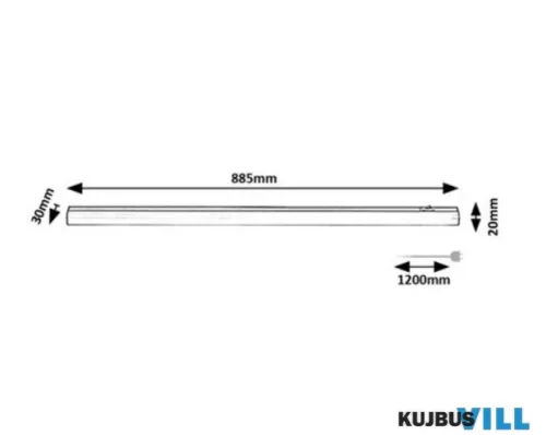 RÁBALUX 78005 Greg,belt.pultmeg.LED13W, L88,5cm,fekete