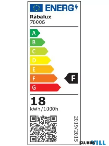 RÁBALUX 78006 Greg,belt.pultmeg.LED18W,L118,5cm,fekete