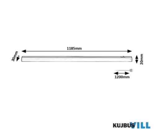 RÁBALUX 78006 Greg,belt.pultmeg.LED18W,L118,5cm,fekete