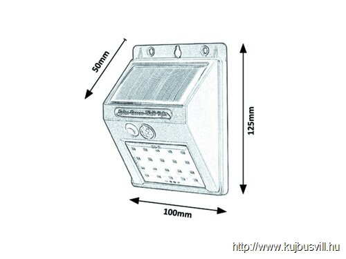 RÁBALUX 7880 Ostrava,kült.szol,LED1,3W,fekete,szenzor
