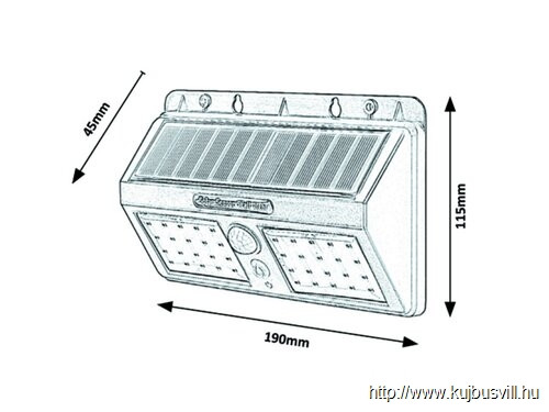 RÁBALUX 7881 Ostrava,kült.szol,LED2,4W,fekete,szenzor