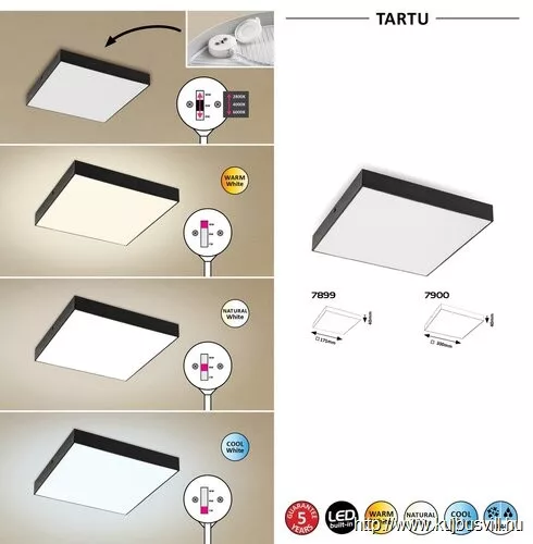 RÁBALUX 7900 Tartu,kült.m.lámpa,LED 24W,fekete,szögl.