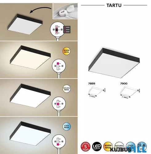 RÁBALUX 7900 Tartu,kült.m.lámpa,LED 24W,fekete,szögl.