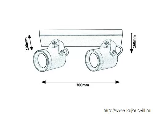 RÁBALUX 7930 Elva,kült.fali lámpa,GU10 2X35W,antracit