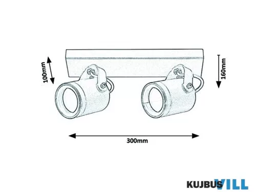RÁBALUX 7930 Elva,kült.fali lámpa,GU10 2X35W,antracit