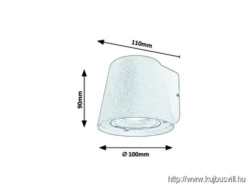 RÁBALUX 7960 Mandal,kült.fali lámpa,GU10 1X35W,fehér
