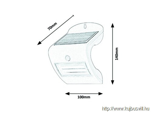 RÁBALUX 7970 Opava,kült. szolár,LED 2W,fehér,szenzor