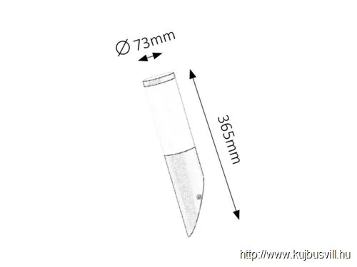 RÁBALUX 8145 Black torch kült fali E27 25W m.fkt IP44