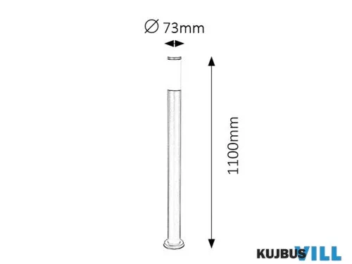 RÁBALUX 8148 Black torch kült H110cm E27 25Wm.fktIP44