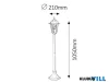 RÁBALUX 8209 Velence,álló,E27 60W,H105cm,fehér IP43