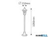 KIFUTÓ RÁBALUX 8210 Velence,álló,E27 60W,H105cm,fekete,IP43