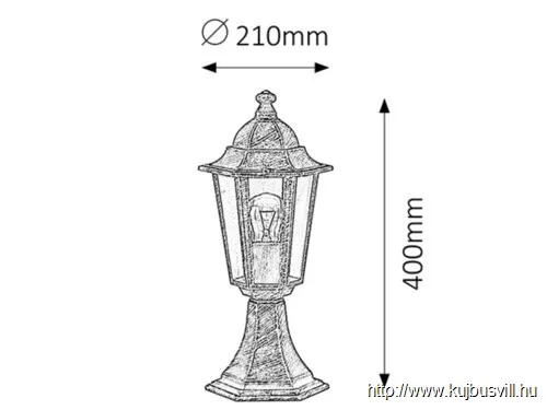 RÁBALUX 8236 Velence,álló,E27 60W,H40cm,antik ar.IP43