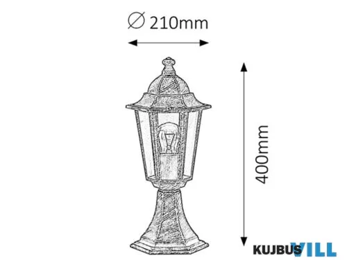 RÁBALUX 8236 Velence,álló,E27 60W,H40cm,antik ar.IP43