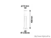 RÁBALUX 8263 Inox torch kült álló 45cm E27 25W IP44