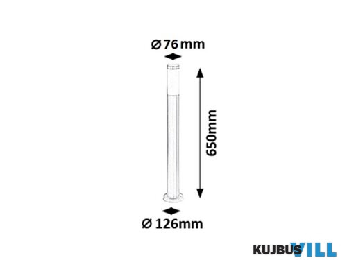 RÁBALUX 8264 Inox torch kült álló 65cm E27 25W IP44