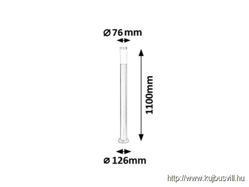 RÁBALUX 8265 Inox torch kült álló 1,1m E27 25W IP44