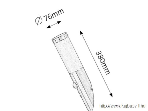 RÁBALUX 8266 Inox torch kült fali E27 25W IP44 mozg