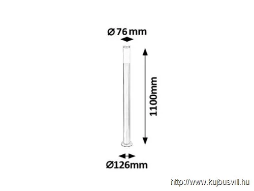 RÁBALUX 8268 Inox torch kült álló 1,1m 25W IP44 mozg