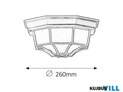 KIFUTÓ RÁBALUX 8346 Milano kült menny E27 100W fekete IP44
