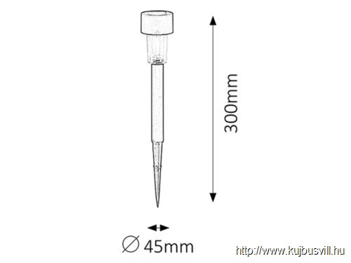 RÁBALUX 8365 Solar1 kült lámpa LED 0,1W fekete IP44