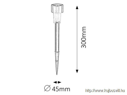 RÁBALUX 8366 Solar 1 kült lámpa LED 0,1W inox IP44
