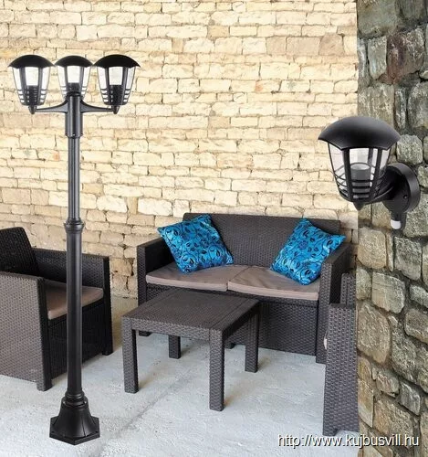 RÁBALUX 8618 Marseille 1ágú kült fali fel E27 60W fek