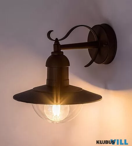 RÁBALUX 8680 Oslo,fali,E27 60W,L28cm,matt fekete,IP44