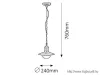 RÁBALUX 8737 Oslo,függ.E27 60W,H76cm,antik arany,IP44