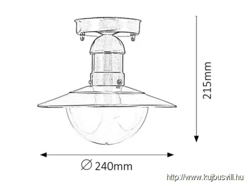 RÁBALUX 8763 Oslo,menny.E27 60W,D24cm,szat.króm,IP44