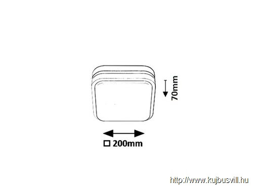 KIFUTÓ RÁBALUX 8849 Hamburg, kültéri fali lámpa LED10W négyz