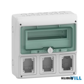   SCHNEIDER 13180 MUREVA (Kaedra) Kiselosztó, átlátszó ajtó, 1x12 modul+3 nyílás