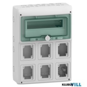   SCHNEIDER 13181 MUREVA (Kaedra) Kiselosztó, átlátszó ajtó, 1x12 modul+6 nyílás