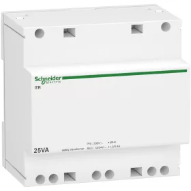   SCHNEIDER A9A15219 ACTI9 Biztonsági transzformátor 25VA 230VAC 12-24VAC