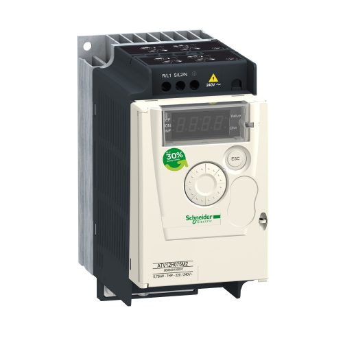 ATV12H075M2 Altivar ATV12 frekvenciaváltó, 0,75kW, 1f, 230VAC, Modbus RTU, IP20, hűtőbordás