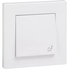   SCHNEIDER EPH0800221 ASFORA Egypólusú nyomó, csengő - IP44, kerettel, fehér